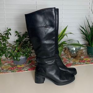Halogen Black Leather Boots Size 9